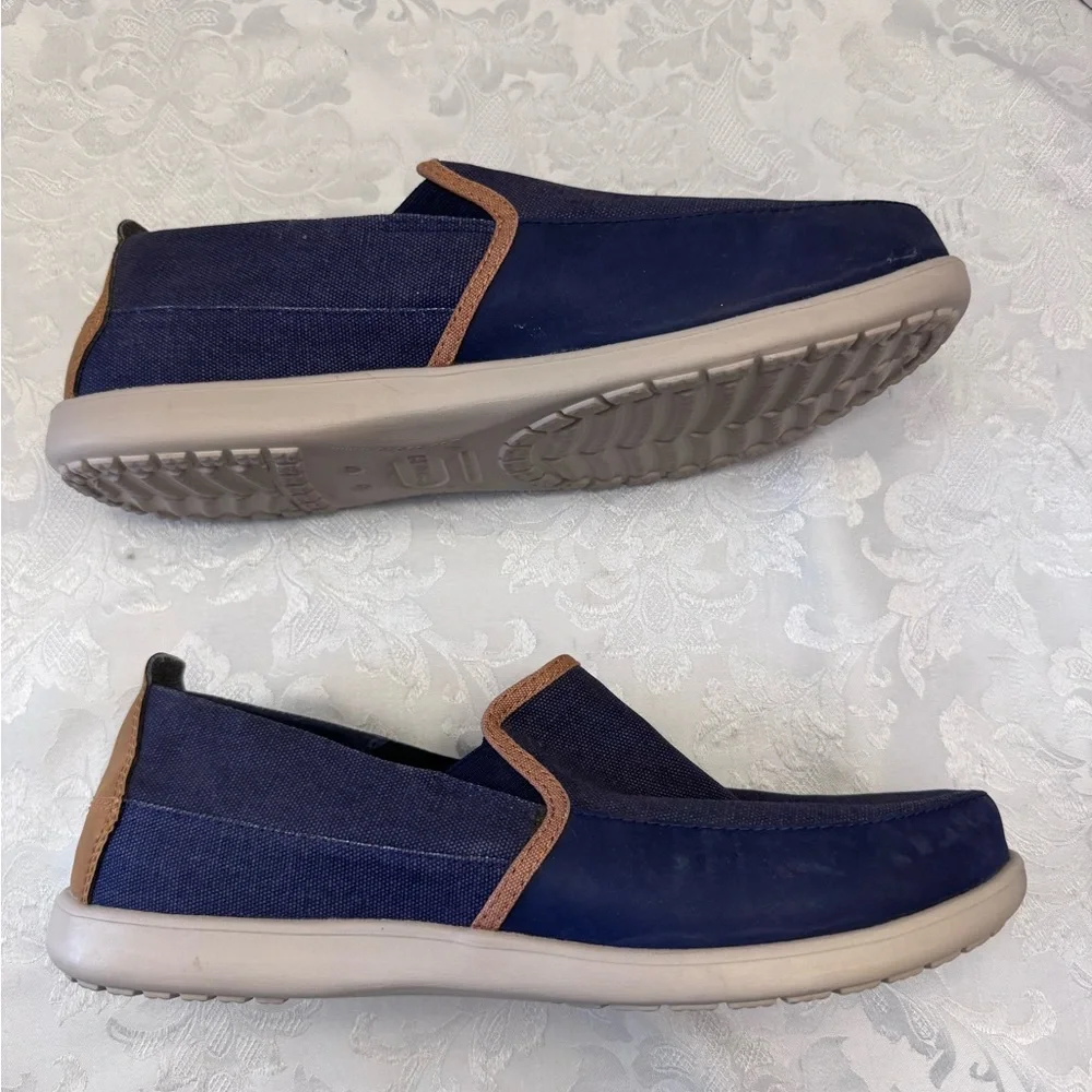 Crocs Santa Cruz Navy Men’s 13 Loafer Comfort‎ Casual Shoes Beach Fish Coastal
